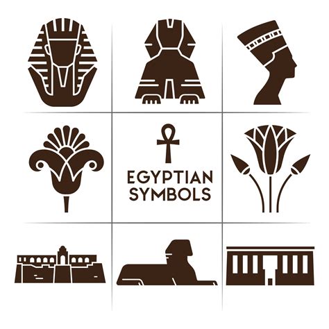 Egyptian symbols and pharaonic symbols 14704844 Vector Art at Vecteezy