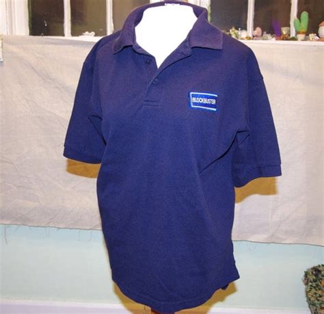 90's blockbuster video uniform polo shirt