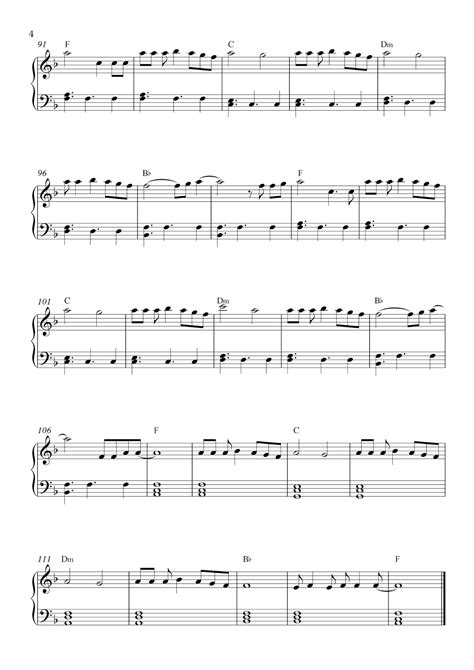 sheet music for the piano with notes