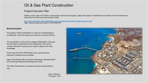 Oil & Gas Plant Construction, Project Execution Plan