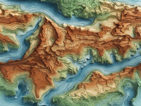 Premium Photo | Topographic contour lines map seamless pattern