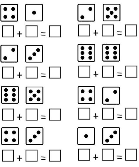 the worksheet for addition and subtraction with dices to help students ...