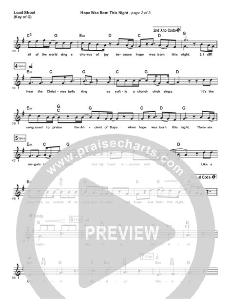 Hope Was Born This Night Sheet Music PDF (Sidewalk Prophets) - PraiseCharts