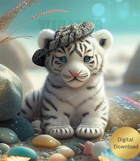 Baby White Tiger Wallpaper With Blue Eyes