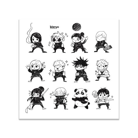 JJK Characters Sticker Sheet – bionyo illustrations