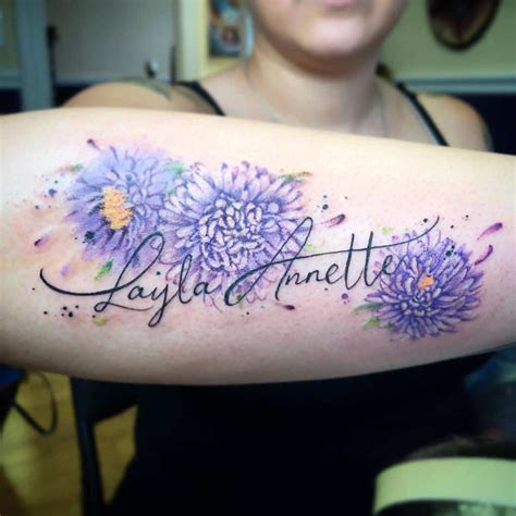 Beautiful Aster Flower Tattoo Ideas and Their Meaning