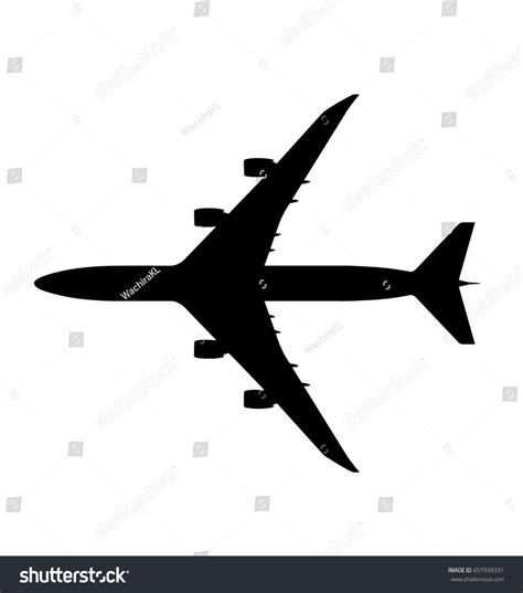 Top View Aircraft Vector Stock Vector (Royalty Free) 657939331 ...