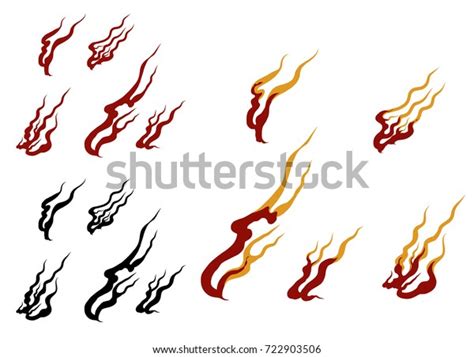 Japanese Fire Tattoohand Drawn Red Fire: immagine vettoriale stock (royalty free) 722903506 ...