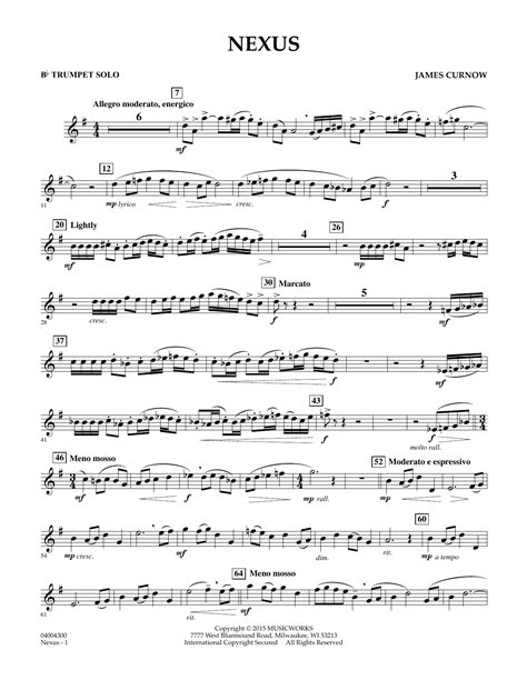 Nexus - Bb Trumpet Solo by James Curnow Sheet Music for Concert Band at ...