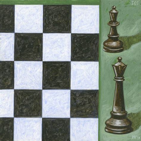 DAY 365, CHESS BOARD Painting by MARKOS KAMPANIS | Saatchi Art