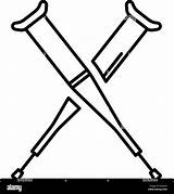 Crutches Coloring Pages sketch template