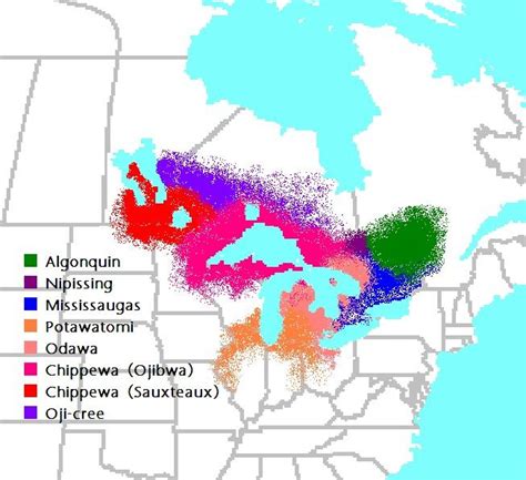 Map Showing Location of Algonquin Indians | Algonquin indian, Native american spirituality ...