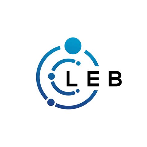 LEB letter technology logo design on white background. LEB creative ...