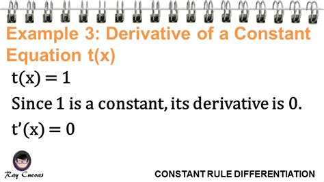 The Derivative of a Constant (With Examples) - Owlcation