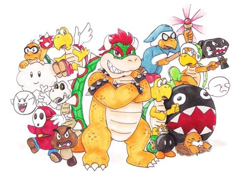 Bowser and his Minions by Fuyunohime on DeviantArt