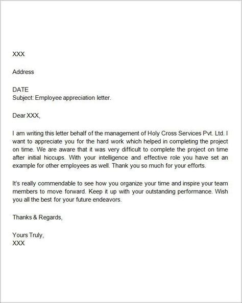 Thank You Letter For Employee Appreciation in 2022 | Appreciation ...