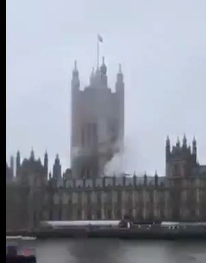 Westminster Palace is on fire now