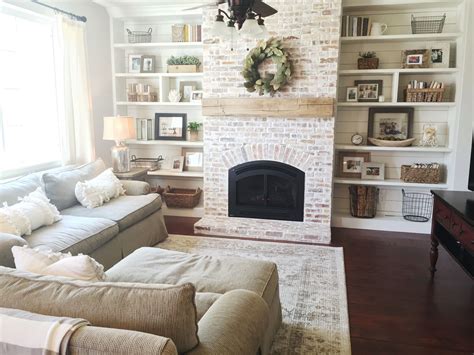 Brick Fireplace With Built In Bookcases • Deck Storage Box Ideas