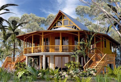 Bamboo House | Bamboo house design, Bamboo house, House design