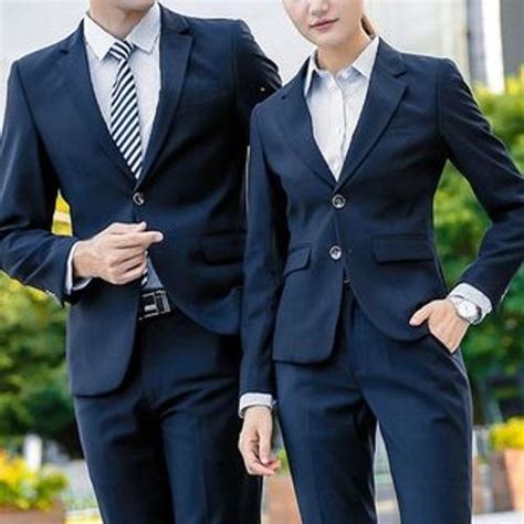 COOLIN - Couple Matching Set: Plain Single-Breasted Blazer + Dress ...