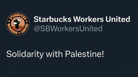 Starbucks union sparks fury by tweeting 'solidarity with Palestine ...