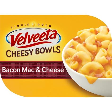 Kraft Velveeta Cheesy Bowls Bacon Mac & Cheese with Smoky Cheese Sauce ...