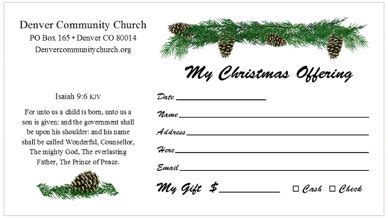 Christmas Offering Templates: FREE Publisher Templates #1 - Ministry ...