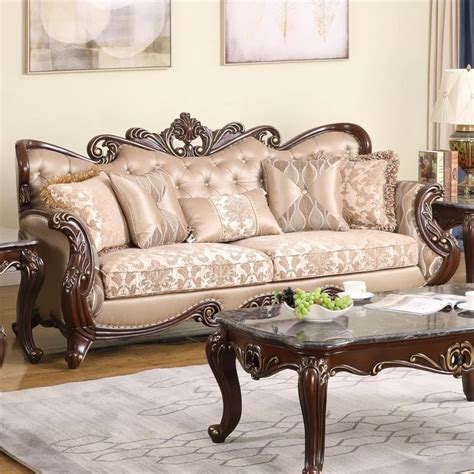 Home Classic Constantine U532-30 Traditional Sofa with Button Tufting | Del Sol Furniture | Uph ...