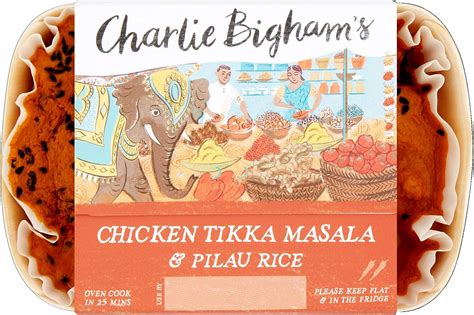 Charlie Bigham's Chicken Tikka Masala Curry & Pilau Rice, 403g : Amazon ...