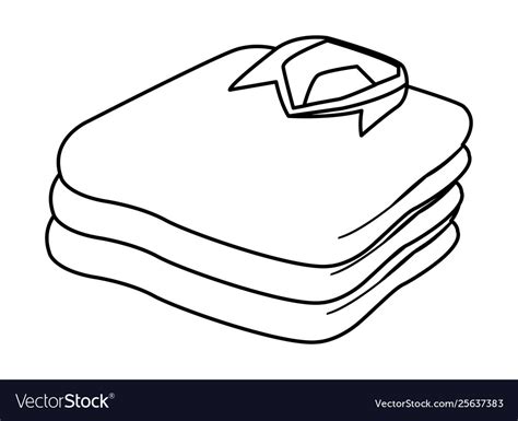 Stacked folded clothes icon cartoon black Vector Image