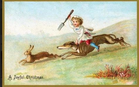 Animals Behaving Horribly On Vintage Christmas Cards - Flashbak