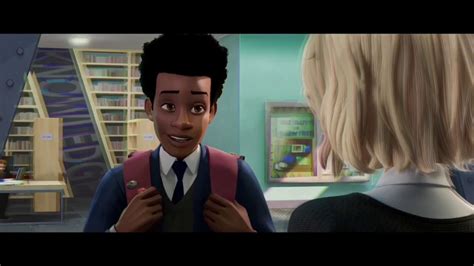 (Miles and Gwen Kissing) Spider-Man into the Spider Verse - YouTube