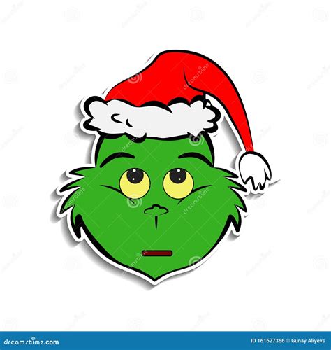 Grinch in Disappointed Emoji Sticker Style Icon Editorial Photo - Illustration of cute, graphic ...