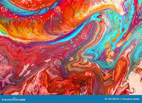 Abstract Painted Oil Texture Full Color and Multicolored. Rainbow Texture Background. Liquid ...