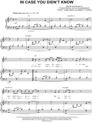 Brett Young Sheet Music Downloads at Musicnotes.com