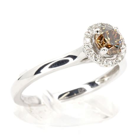 Chocolate Diamond Ring with Diamonds set in 18ct White Gold | All Gem ...