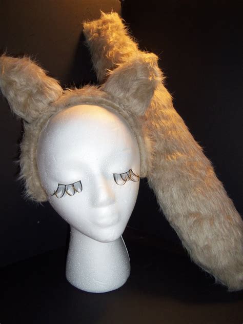 Tan Furry Ears and Tail Set for Cosplay - Etsy