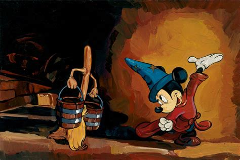 The Sorcerer's Apprentice Embellished Giclee on Canvas by Jim Salvati