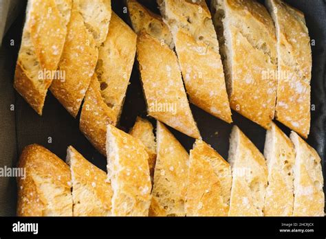 french baguette slices Stock Photo - Alamy