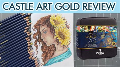 Castle Art Review: Castle Art Gold Colored Pencils - YouTube