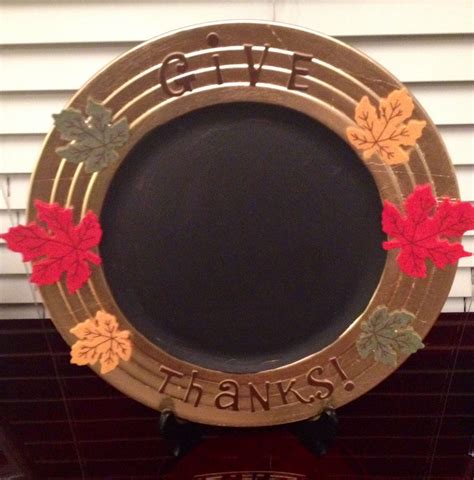 Thanksgiving plate where we write what we are thankful for ...