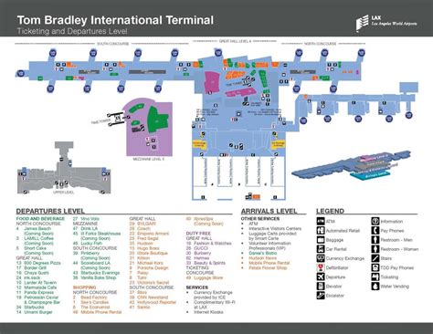 Lax tom bradley arrivals map - Tom bradley international terminal ...