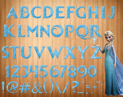 Frozen font png disney frozen alphabet disney frozen | Etsy