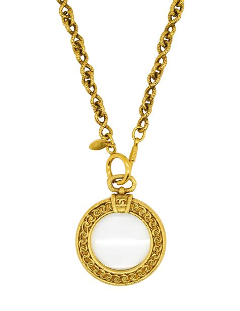 Chanel Vintage Gold Magnifying Glass Loupe Necklace - from Amarcord Vintage Fashion