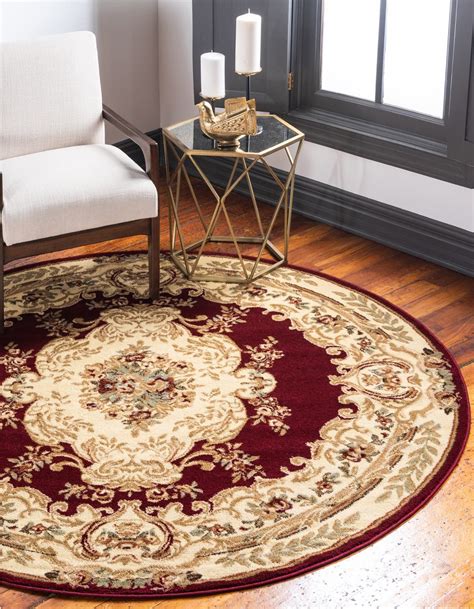 Red 6' x 6' Chateau Round Rug