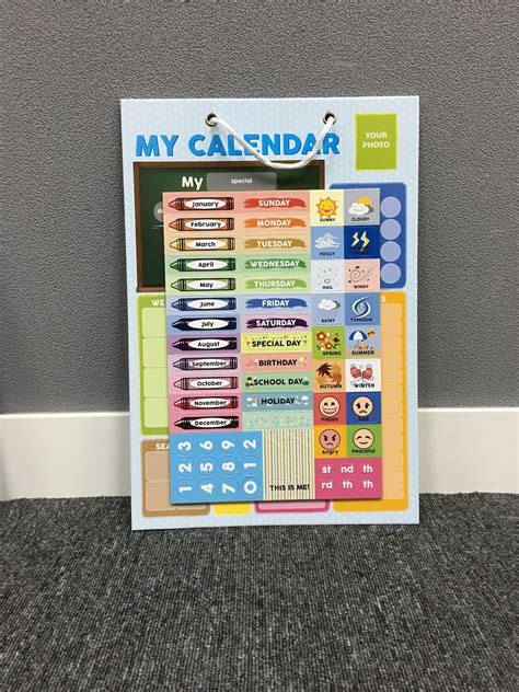 Magnetic Calendar educational board white board preschool | Etsy