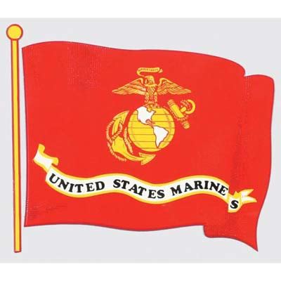 Marine Corps Flag Decal - Military Stickers