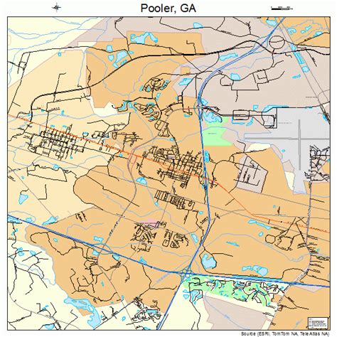 Pooler Georgia Street Map 1362104