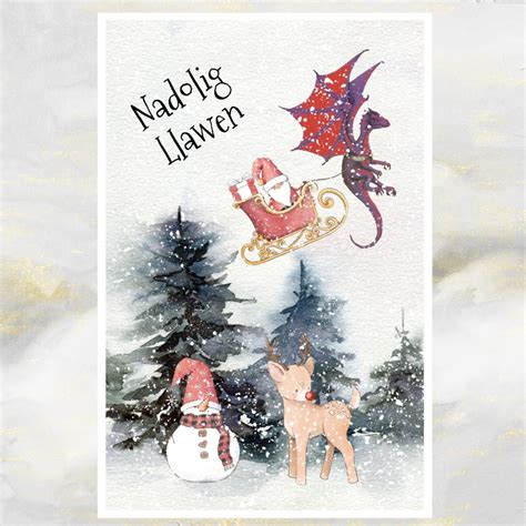 Welsh Christmas Card, Funny Welsh Christmas Card. – Saddlemount Cards