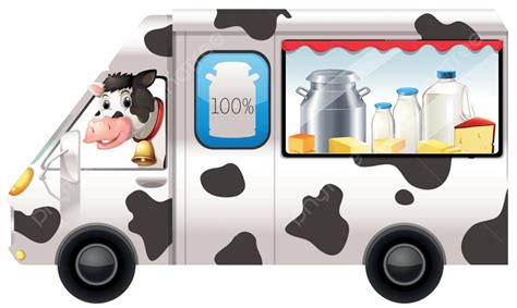 Dairy Cow In A Truck Isolated Clipart Graphic Vector, Isolated, Clipart ...